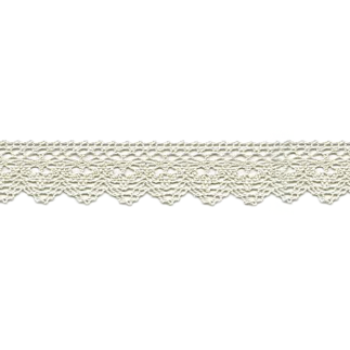 Dentelle aux fuseaux 25 mm écru (l)