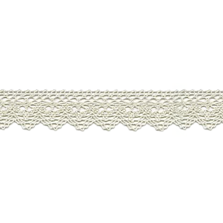 Bobbin lace 25mm ecru (w)