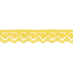 Dentelle aux fuseaux 25 mm jaune (Royaume-Uni)