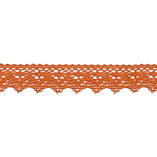 Dentelle aux fuseaux 25 mm orange (l)