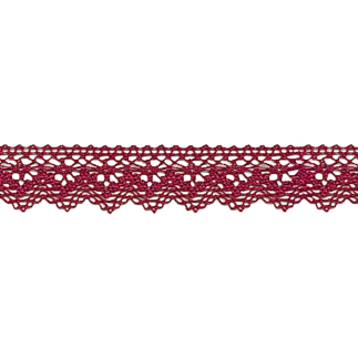 Bobbin lace 25mm dark red (w)