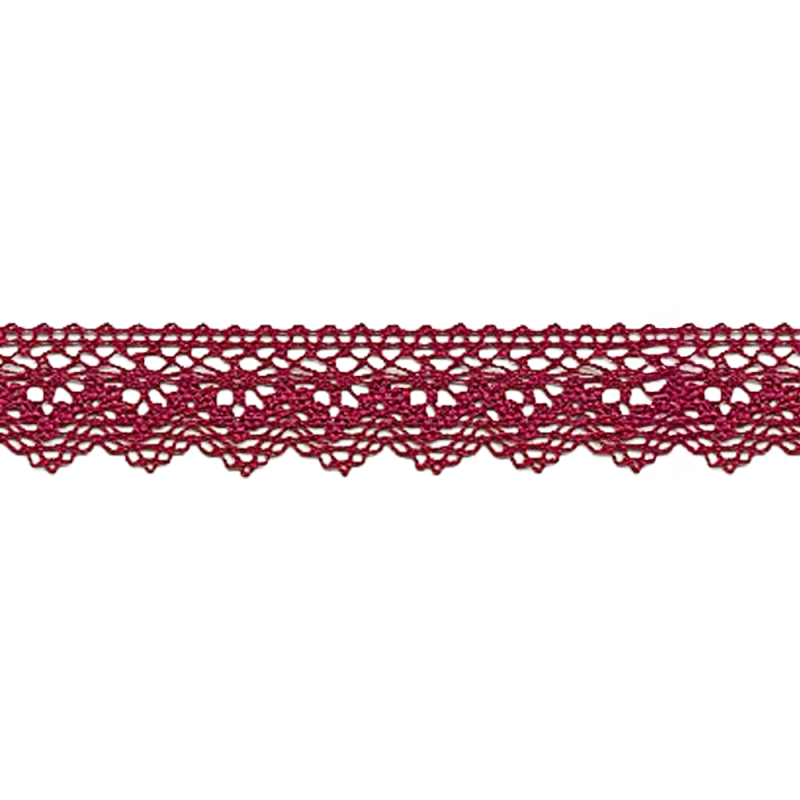 Bobbin lace 25mm dark red (w) Bobbin lace 25mm dark red (w)