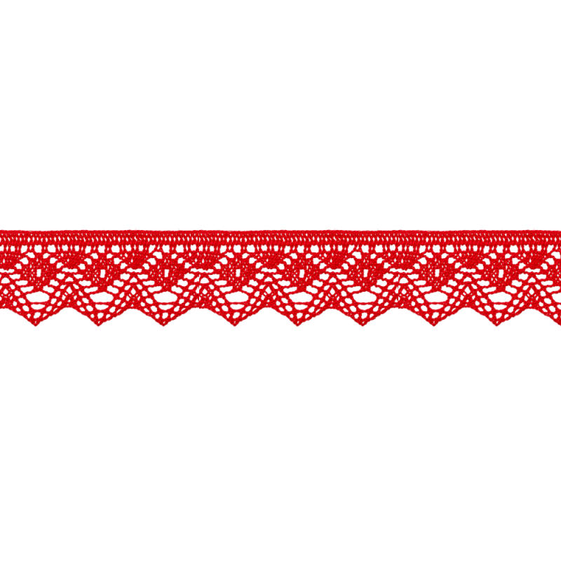Bobbin lace 25mm red (UK)