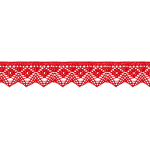 Bobbin lace 25mm red (UK)