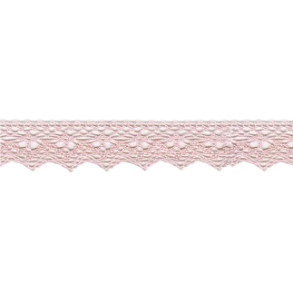 Bobbin lace 25mm light pink (w)