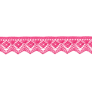 Dentelle aux fuseaux 25 mm rose (uk52)