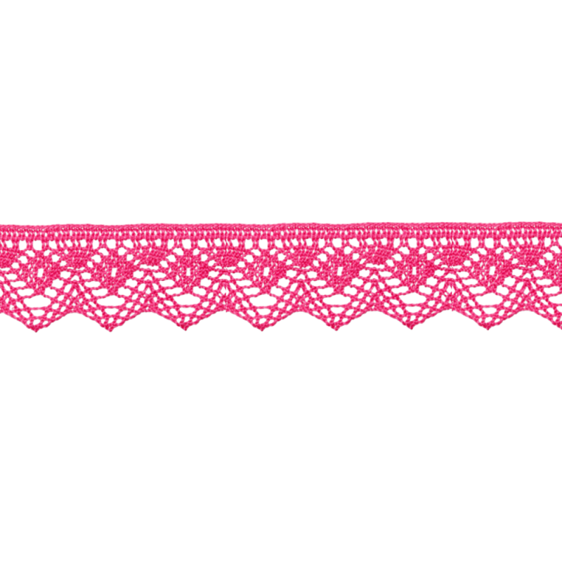 Dentelle aux fuseaux 25 mm rose (uk52)