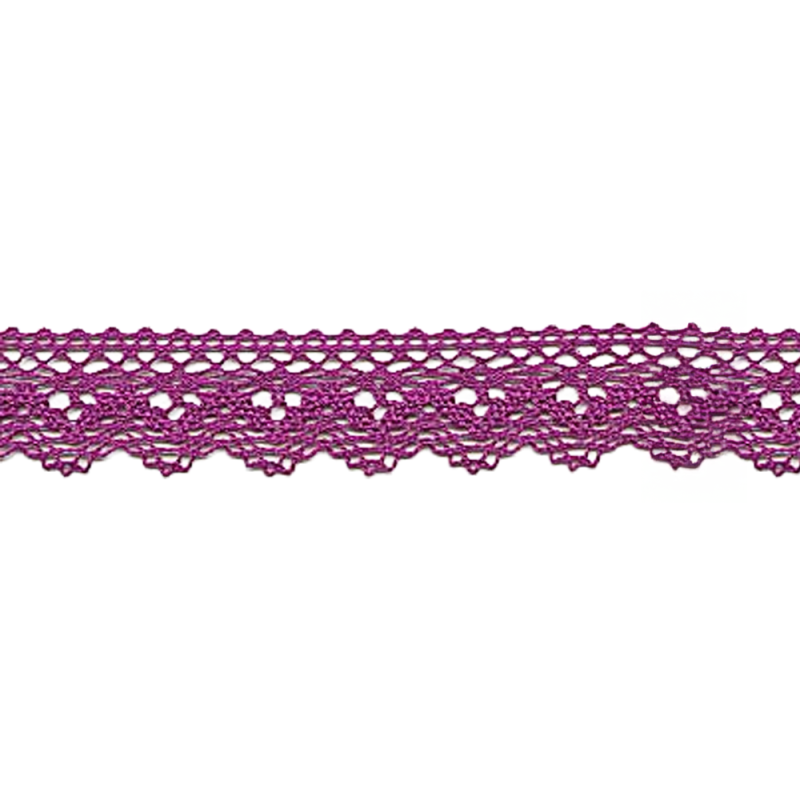 Dentelle aux fuseaux 25 mm fuchsia (l)