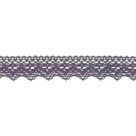 Dentelle aux fuseaux 25 mm prune (l)