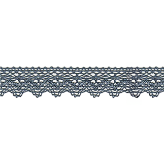 Dentelle aux fuseaux 25 mm denim (w)