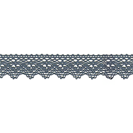 Dentelle aux fuseaux 25 mm denim (w)
