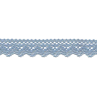 Dentelle aux fuseaux 25 mm bleu clair (l)