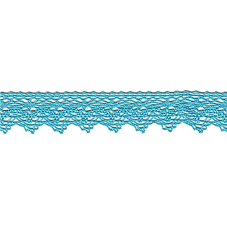 Dentelle aux fuseaux 25 mm turquoise (l)