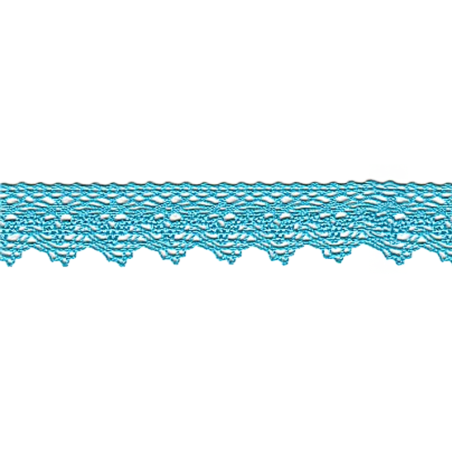 Dentelle aux fuseaux 25 mm turquoise (l)
