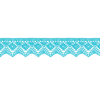 Bobbin lace 25mm turquoise glitter (uk1032)