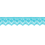 Bobbin lace 25mm turquoise glitter (uk1032)