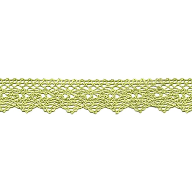 Dentelle aux fuseaux 25 mm vert citron (l)