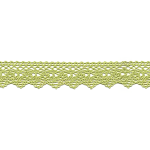 Dentelle aux fuseaux 25 mm vert citron (l)