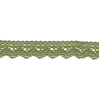 Dentelle aux fuseaux 25 mm kiwi (l)