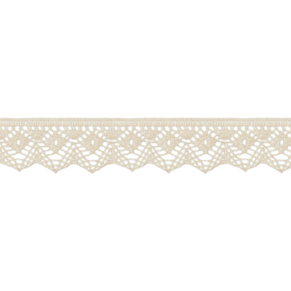 Dentelle aux fuseaux 25 mm beige clair (Royaume-Uni)