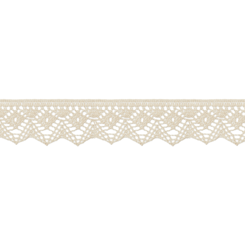 Dentelle aux fuseaux 25 mm beige clair (Royaume-Uni)