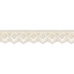 Bobbin lace 25mm light beige (UK)
