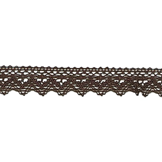 Dentelle aux fuseaux 25 mm marron (l)