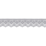 Bobbin lace 25mm light grey glitter (UK)