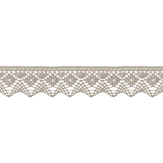 Bobbin lace 25mm medium grey (UK)