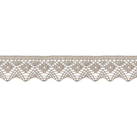 Dentelle aux fuseaux 25 mm gris moyen (Royaume-Uni)