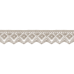 Bobbin lace 25mm medium grey (UK)
