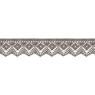 Dentelle aux fuseaux 25 mm gris foncé (Royaume-Uni)