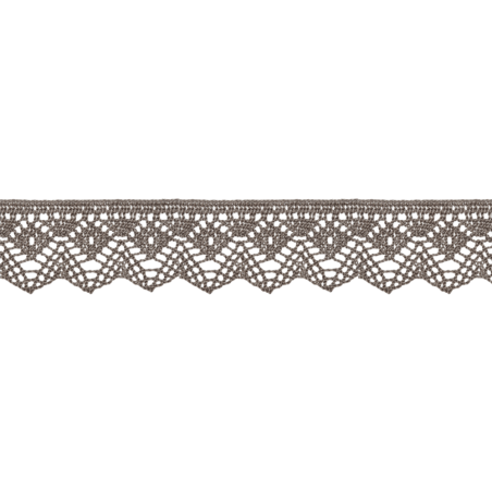 Dentelle aux fuseaux 25 mm gris foncé (Royaume-Uni)