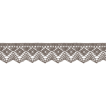 Bobbin lace 25mm dark grey (UK)