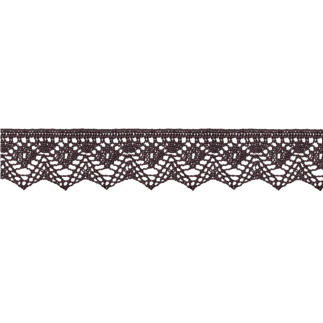 Dentelle aux fuseaux 25 mm anthracite (Royaume-Uni)