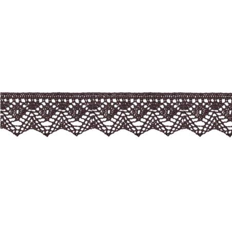 Dentelle aux fuseaux 25 mm anthracite (Royaume-Uni)