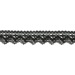 Dentelle aux fuseaux 25 mm noire (l)