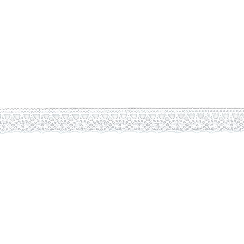 Dentelle aux fuseaux fine 13 mm blanche (l) Dentelle aux fuseaux fine 13 mm blanche (l)