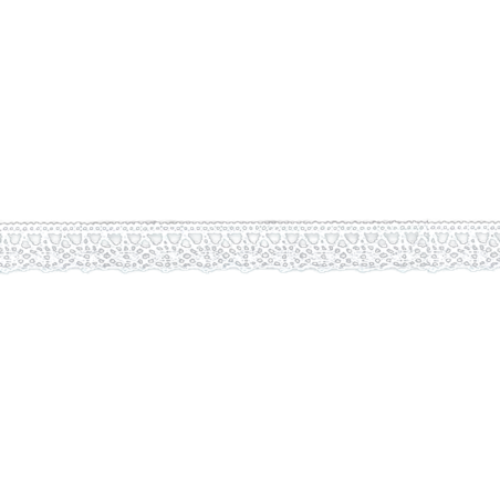Bobbin lace fine 13mm white (w)