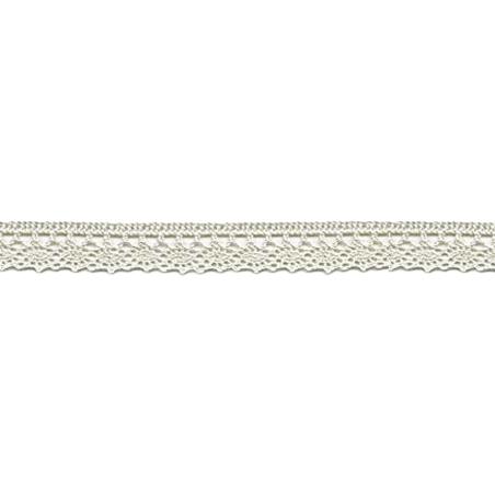 Dentelle aux fuseaux fine 13 mm écru (l)