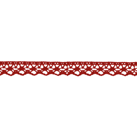 Dentelle aux fuseaux 13 mm rouge foncé (uk54)