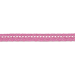 Dentelle aux fuseaux fine 13 mm rose (l)