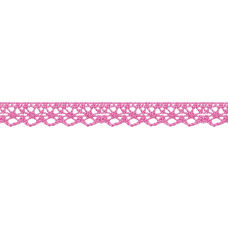 Dentelle aux fuseaux 13 mm rose (uk52)