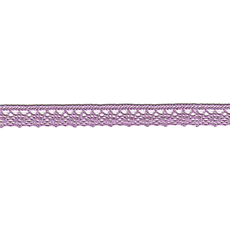 Dentelle aux fuseaux fine 13 mm violette (l)