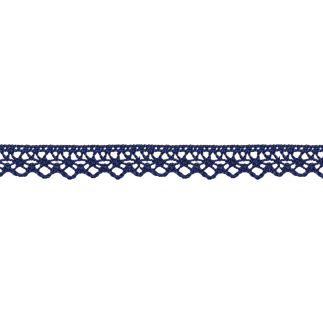 Bobbin lace 13mm navy (UK)