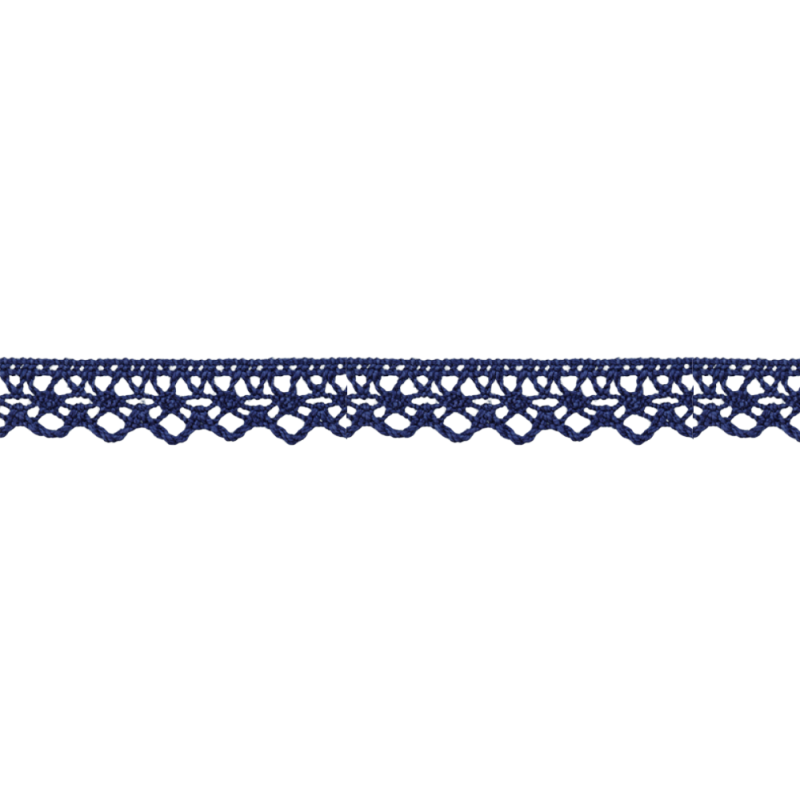 Bobbin lace 13mm navy (UK)