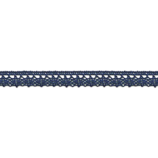 Dentelle aux fuseaux fine 13 mm bleu marine (w)