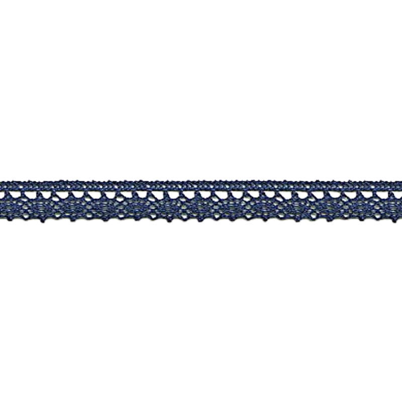 Dentelle aux fuseaux fine 13 mm bleu marine (w)