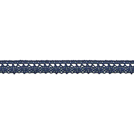 Dentelle aux fuseaux fine 13 mm bleu marine (w)
