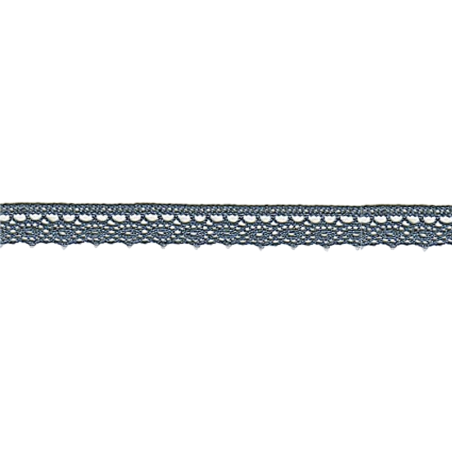 Dentelle aux fuseaux fine 13 mm bleu denim (w)
